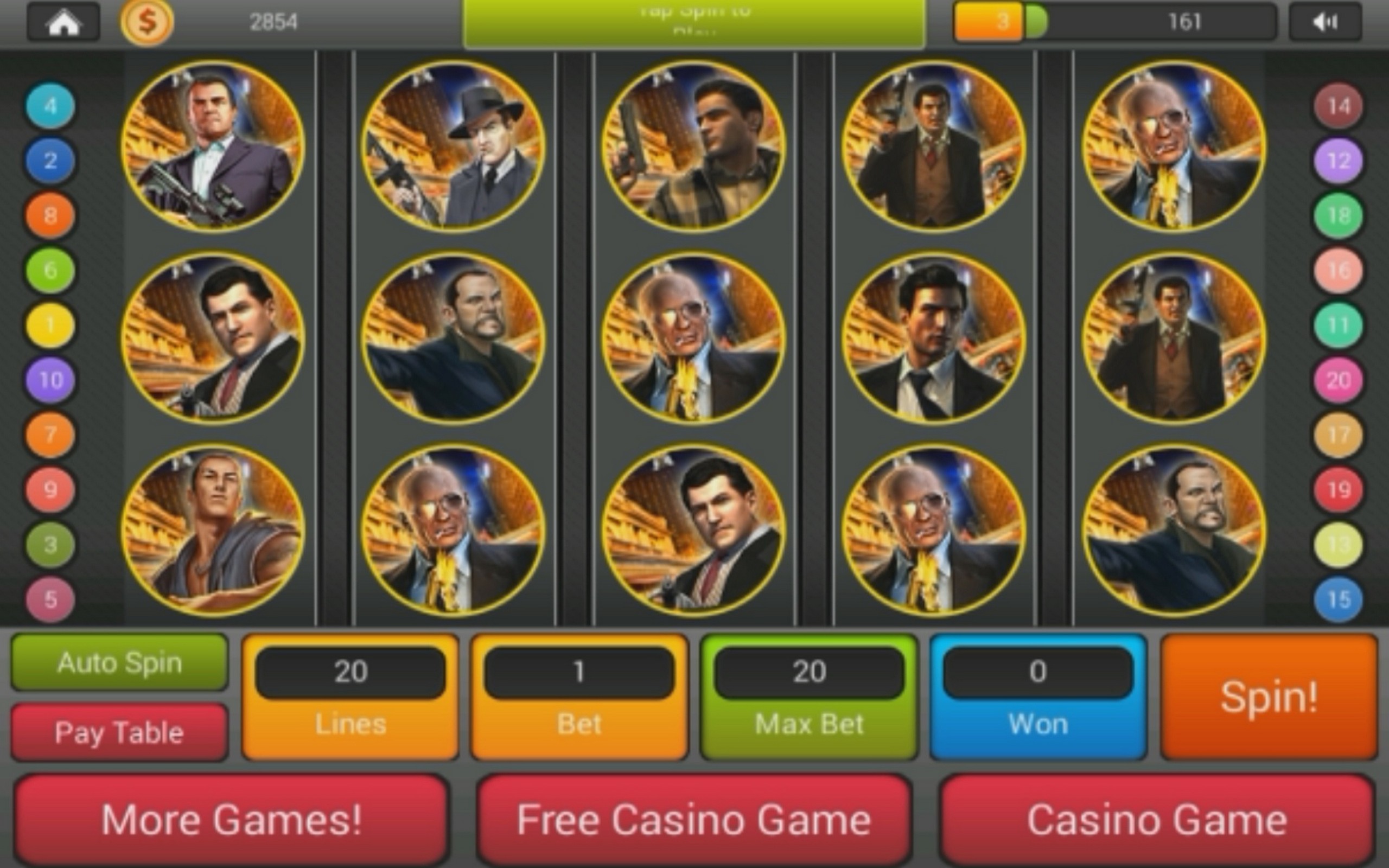 Interfaccia di Mafia Casino