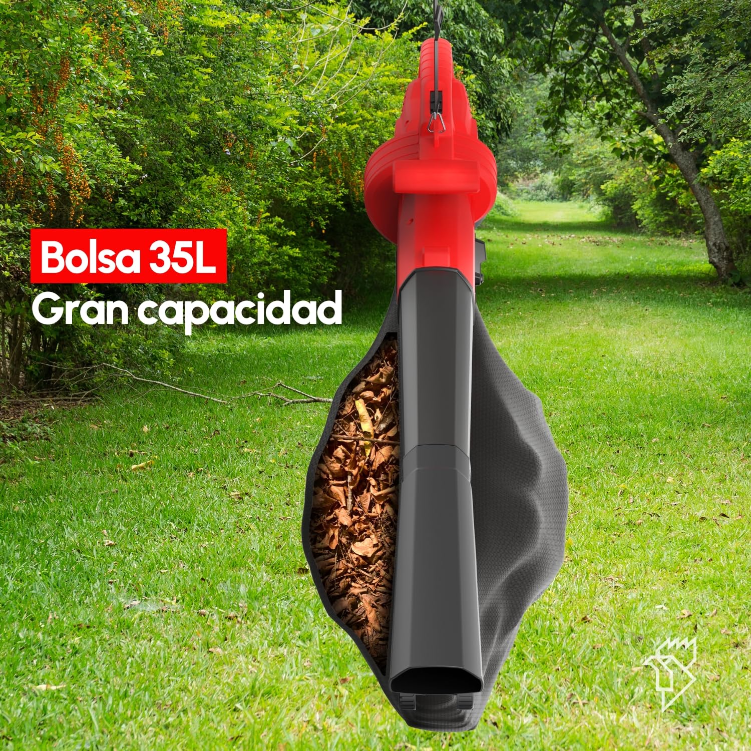 Casals - Soplador/Aspirador de Hojas Casals | 3000W de Potencia | Velocidad de 270 km/h | Limpieza Eficiente de Jardines y Exteriores