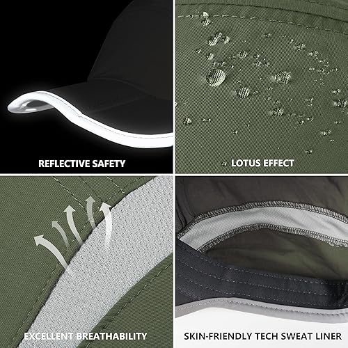 Miniatura 6 de GADIEMKENSD Sombrero reflectante plegable para exteriores, diseño sin estructura, protección solar UPF 50+, sombreros deportivos para mujeres