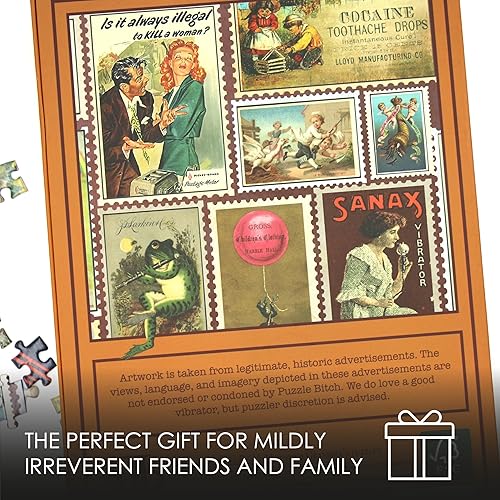 Miniatura 5 de Western Wild Rompecabezas (sellos desquiciados) - Rompecabezas de 1000 piezas - No AI Art Ever - Rompecabezas divertidos para adultos - Anuncios