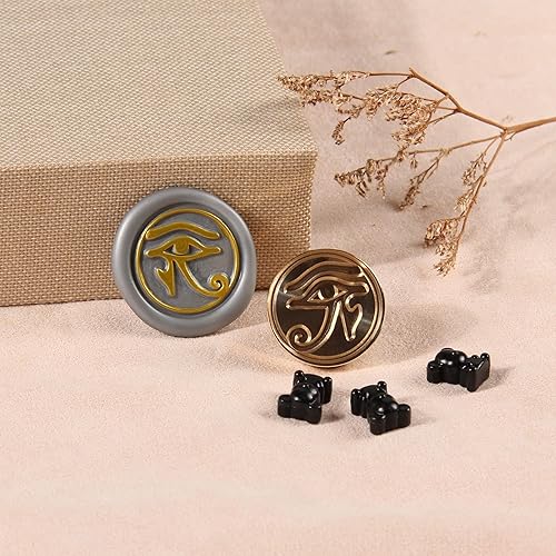 Miniatura 4 de Kit de sellos de cera Eye of Horus Amulet of Protection de 0.984in, cabeza de latón vintage, sello de hielo para Nudo De Brujas Amuleto De Proteccion