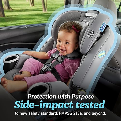 Graco 4Ever DLX 4 in 1 Car Seat | Infant to Toddler Car Seat, Maven, Adaptable for 10 Years of Use, Size: 20x21.5x24 Inch 4