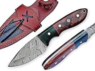H.M Handmade Damascus Steel Knife - Fixed blade knives - Bush craft Knife - Hunting Knife, Survival Knife, Fixed Blade Kni...