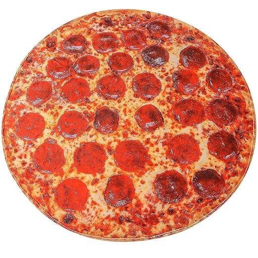 Pizza Throw Fuzzy Soft Blanket for Kids and Adult, Novelty Realistic Funny Food Warm 285 GMS Cozy Flannel Blanket