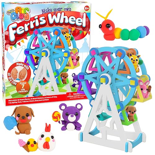 Creative Kids Air Dry Clay Ferris Wheel Kit - Easy