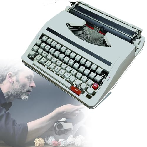 Vintage Schreibmaschine Modell Elektrische Schreibmaschine mit Korrektur Tragbare Retro manuelle Schreibmaschine für Notizen oder Briefe oder kreatives Schreiben literarisches White