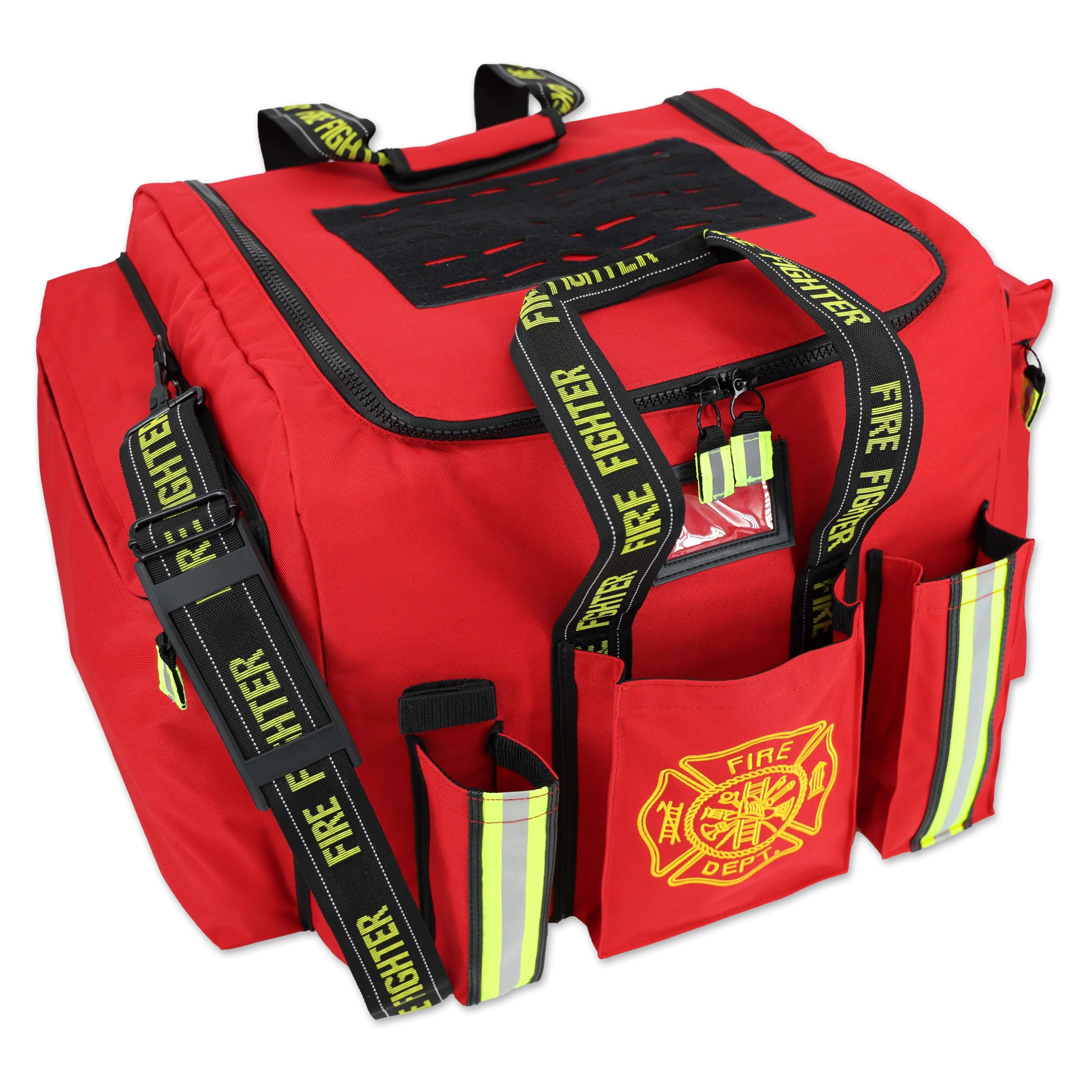 Lightning X Products Premium XL Step-In Turnout Gear Bag With Shoulder Strap & Front Pockets - Red