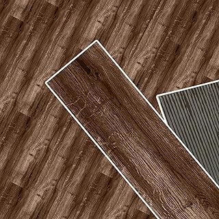 Peel and Stick Floor Tile，36-Pack 54 Sq.Ft, ，Natural Wood Look Vinyl Plank Flooring，Self Adhesive Durable and Waterproof，for Transfer Bedroom, Kitchen, RV, Bathroom and Living Room (M52, 36PCS)