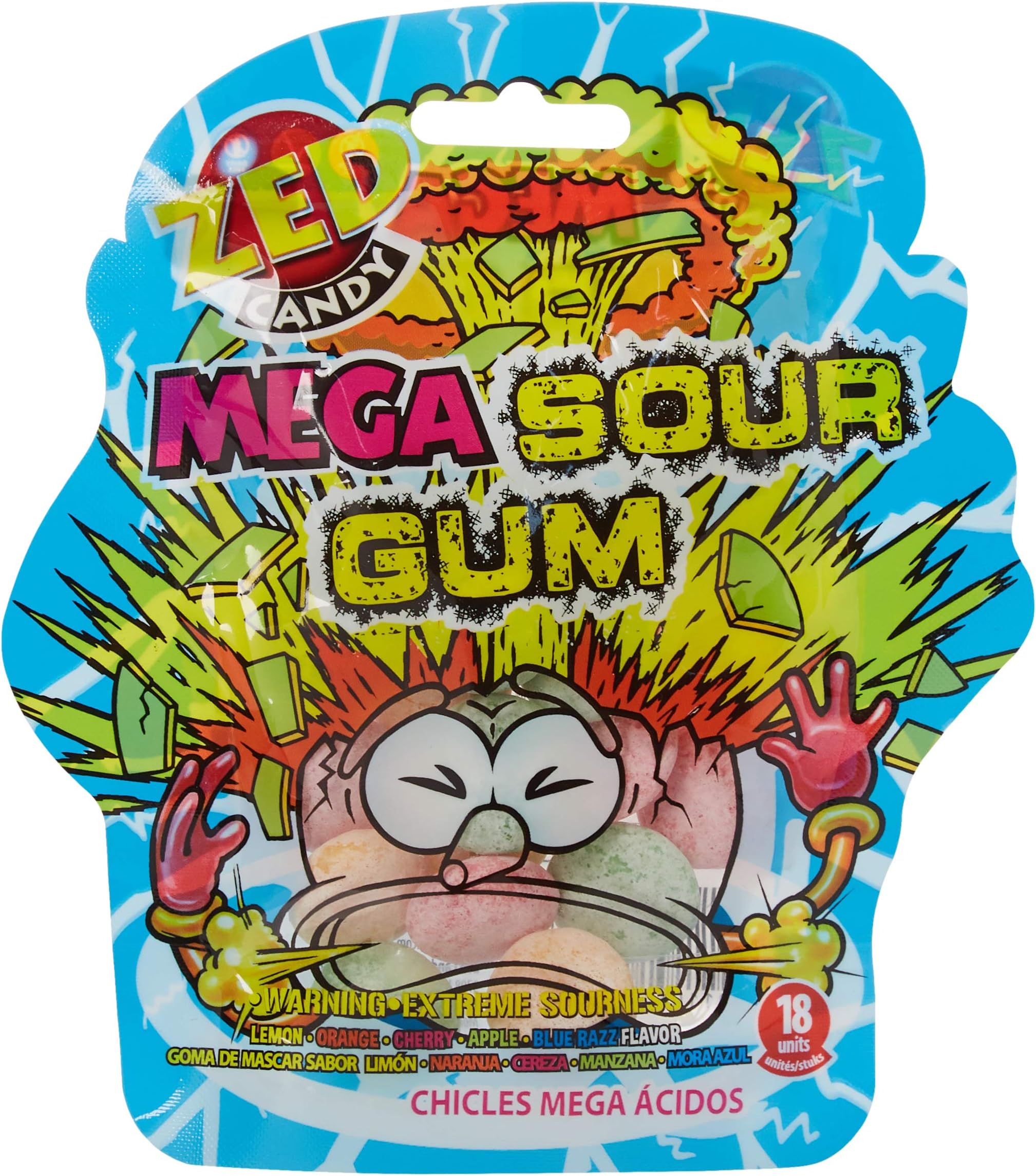 Zed Mega Sour Gum Bag, 48.6 Gm