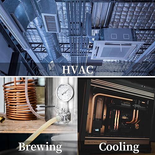 Miniatura 6 de BELLA BAYS Tubería de cobre 316 "OD x 0.132" ID x 25Ft Tubería de cobre de refrigeración ACR Tubería de cobre