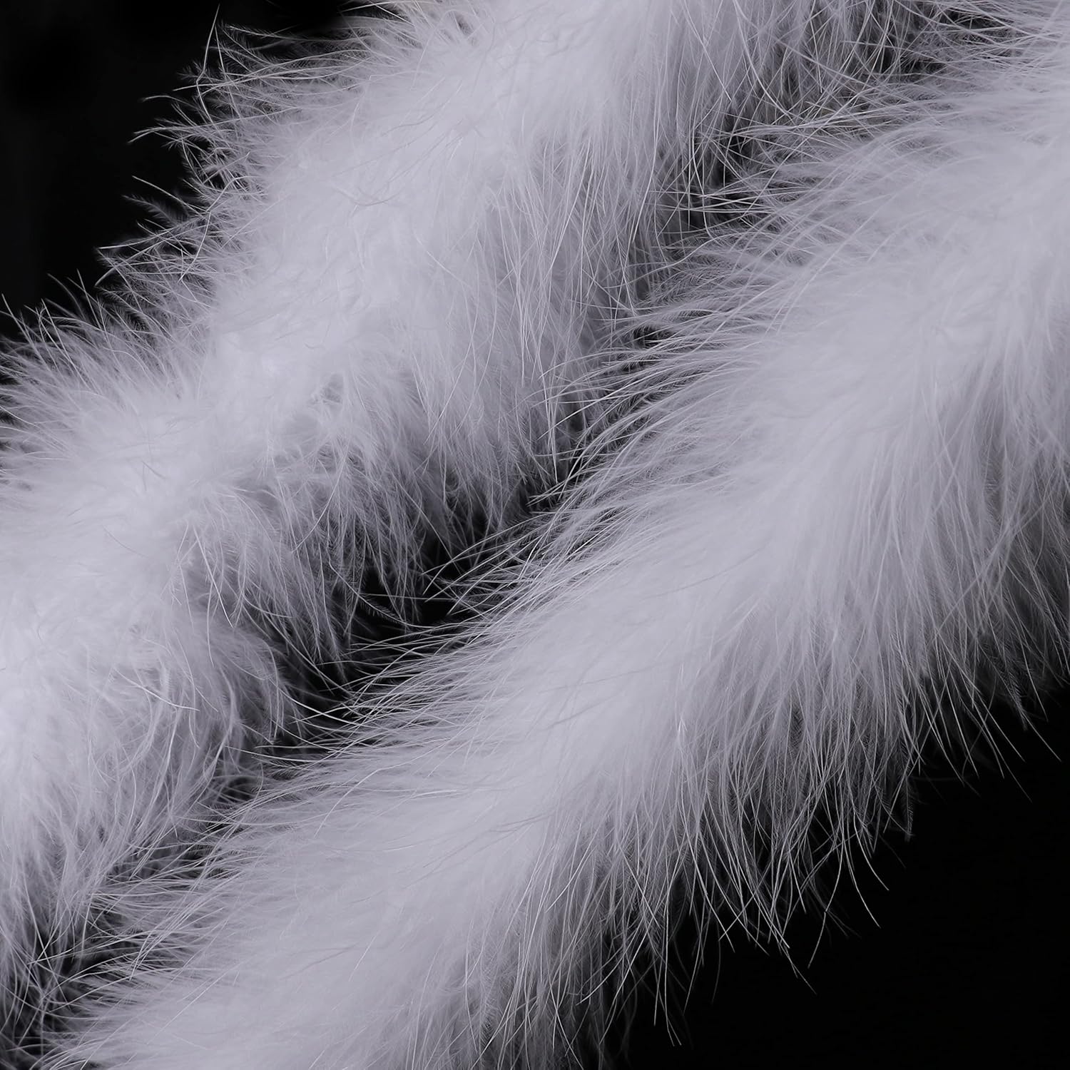 2 Yards 22g White Fluffy Marabou Feather Boa for DIY Craft Sewing Trim Home Wedding Party Christmas Decoration - Image 4