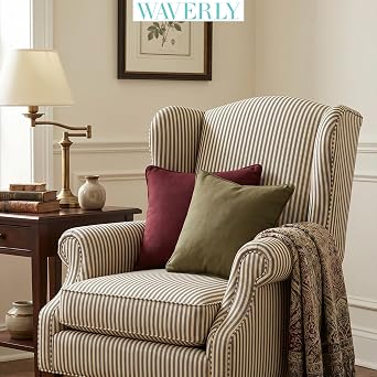 Waverly 100% Premium Printed Cotton, 54 Wide, Home Decor, DIY, Project, Craft, Quilt, Sewing Upholstery Fabric, Timeless Ticking, Cut by Yard