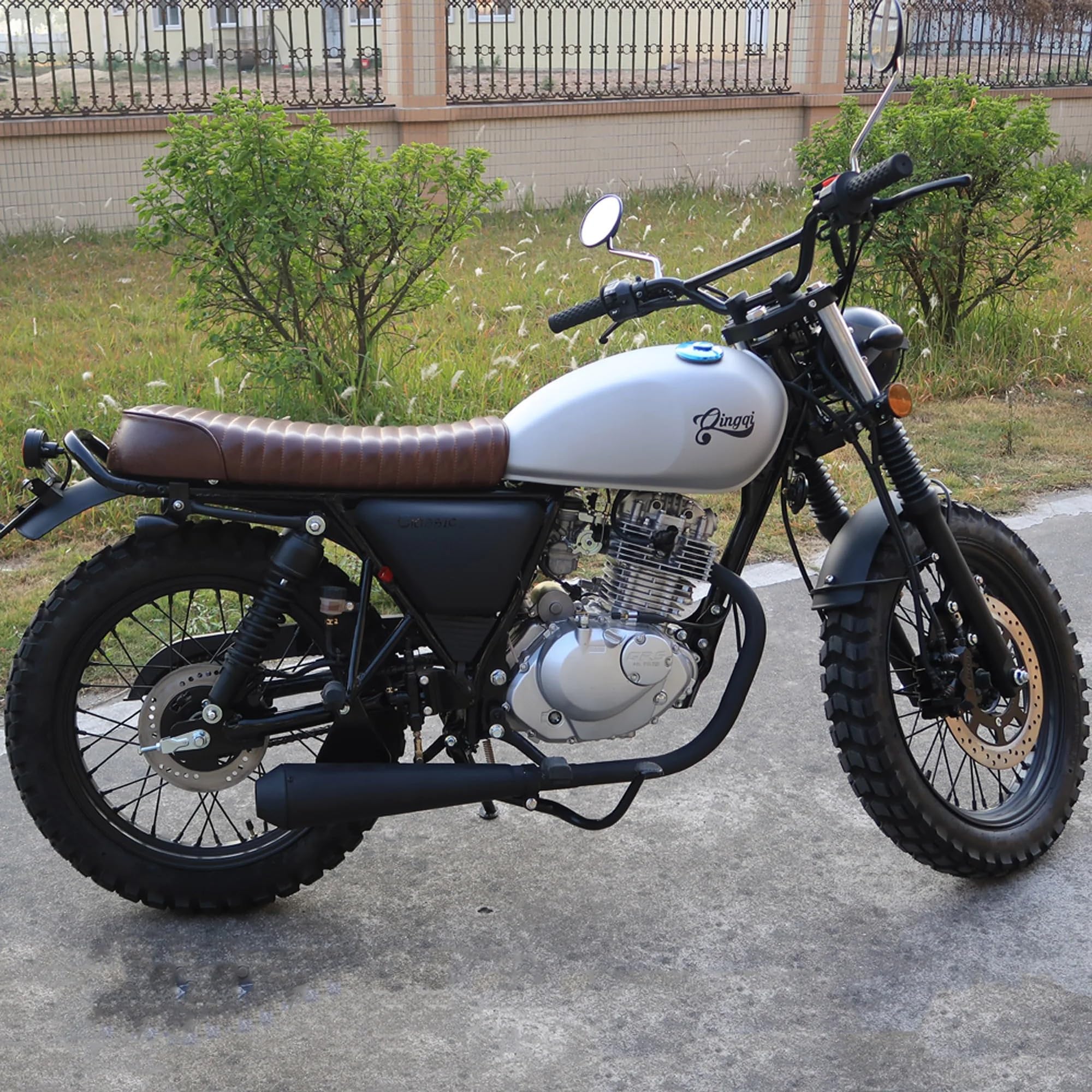 Lenkerriser Motorrad Motorrad 22mm Lenker Querstange Passend für CG125 Scrambler 7/8 Cafe Racer Lenker Für Verstärkt(Black)