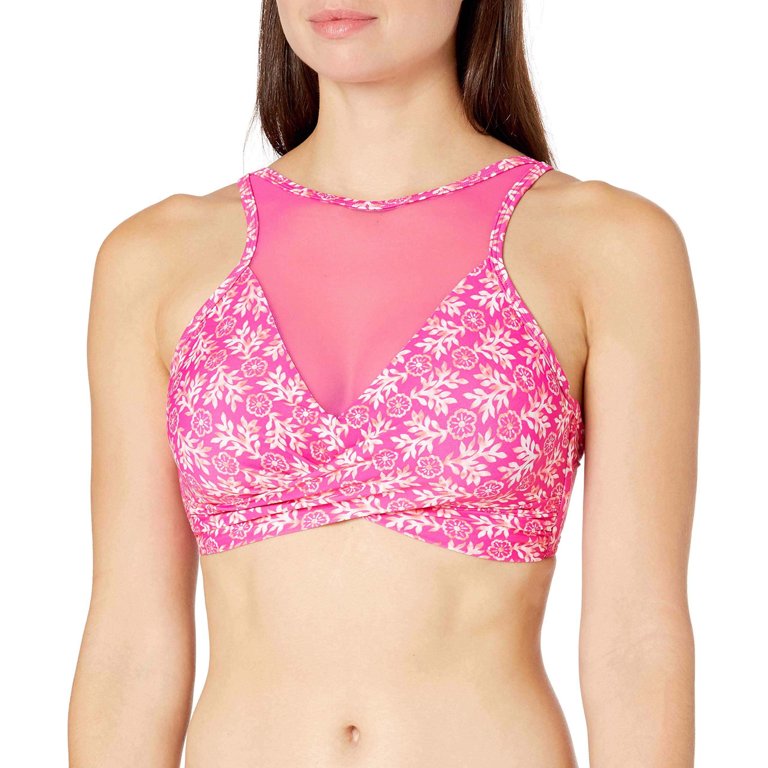 coco reef Women's Standard High Neck Tankini Top Swimsuit with Mesh and Cross Detail-picture-47