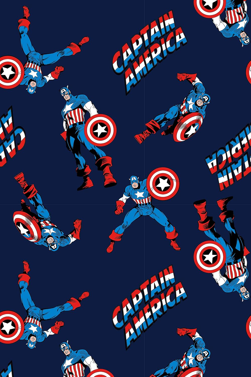 Marvel Men's Captain America Retro Allover Print Loungewear Pajama Pants - Image 2