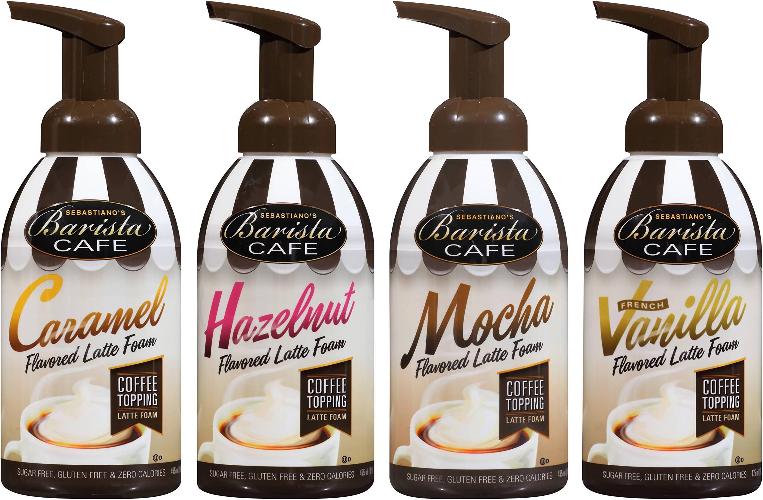 Barista Cafe Flavored Latte Foam (4-Pack Variety)