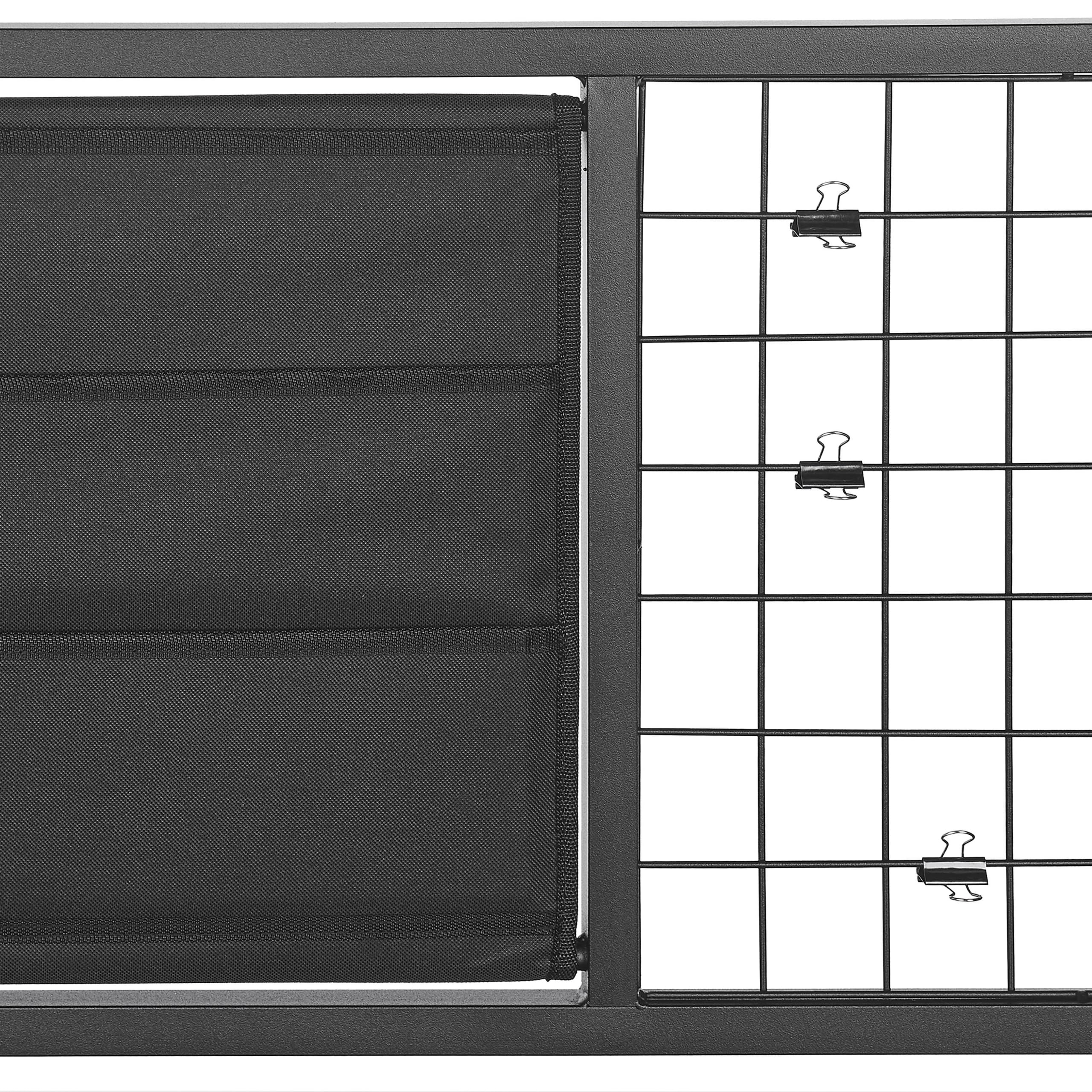 Beliani Scrivania compatta industriale smart working Effetto Legno Scuro con organizer