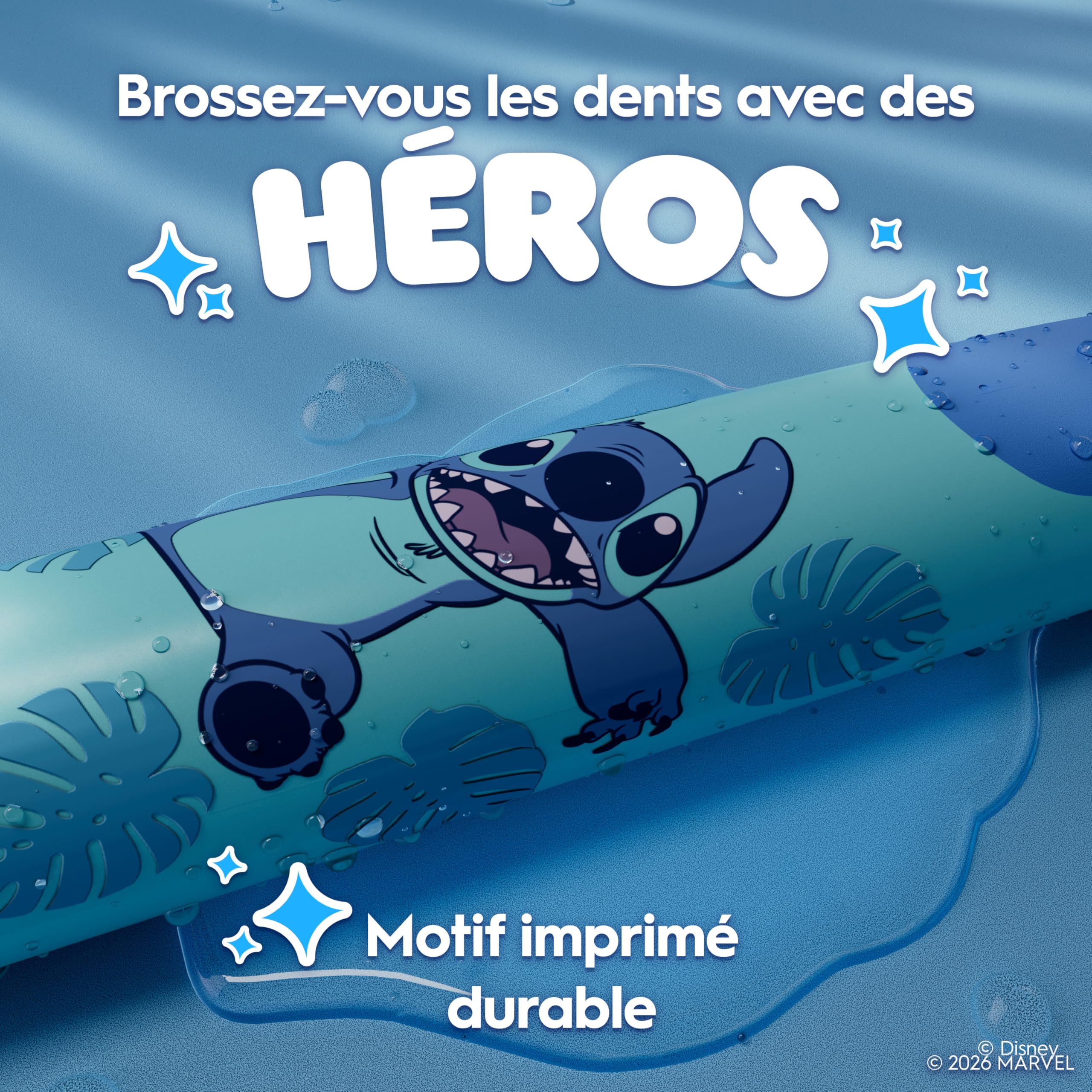 Oral-B Brosse à Dents Electrique iO Kids, Brossette, Version Stitch, Bleue – 3 Modes de Brossage en Douceur pour Enfants de 6 Ans, Minuteur Musical, Embout Rond de Rechange, Etui, en Carton