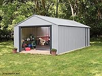 Vista 37 de Arrow Shed 12' x 10' Murryhill Garage Galvanized Steel Extra Tall Walls Prefabricated Shed Storage Building, 12' x 10', Flute Gray