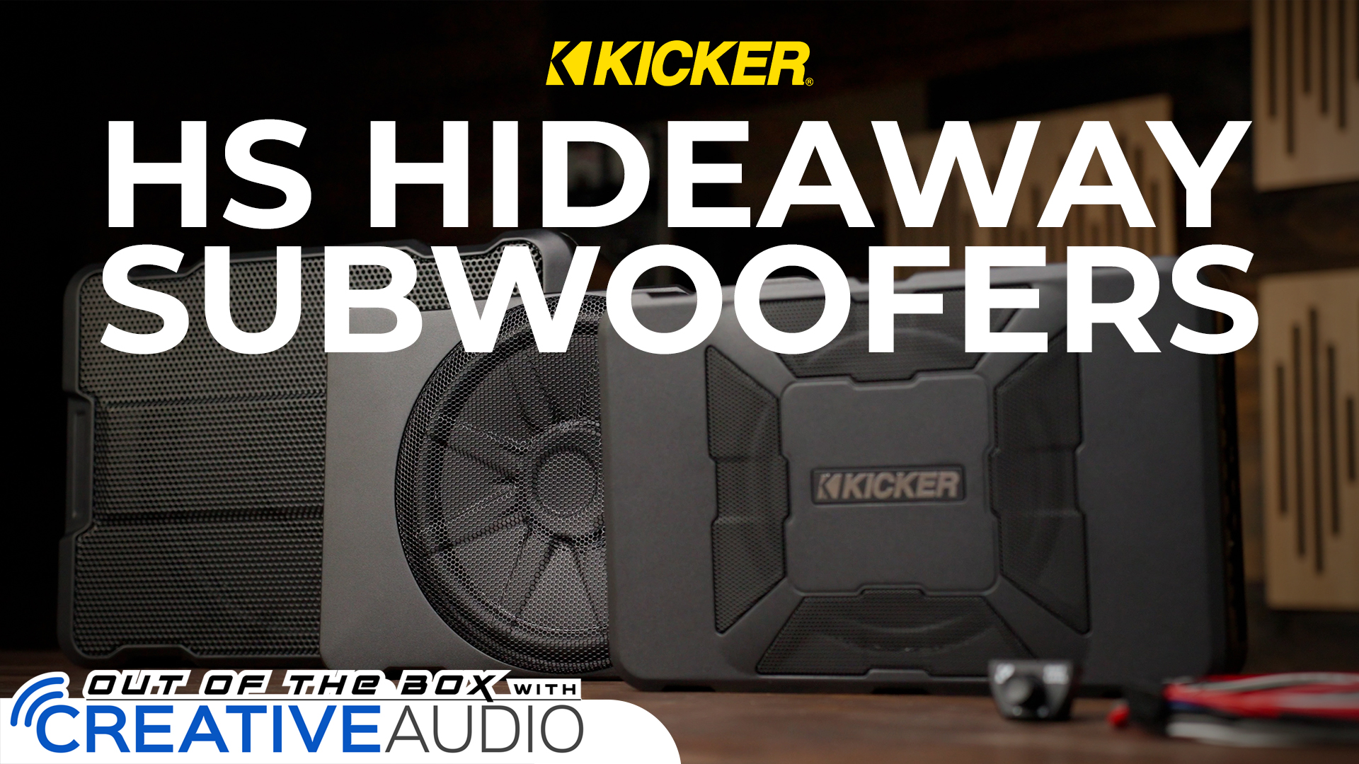 Kicker 51HS8 Hideaway Compact Powered Subwoofer Enclosure with 8