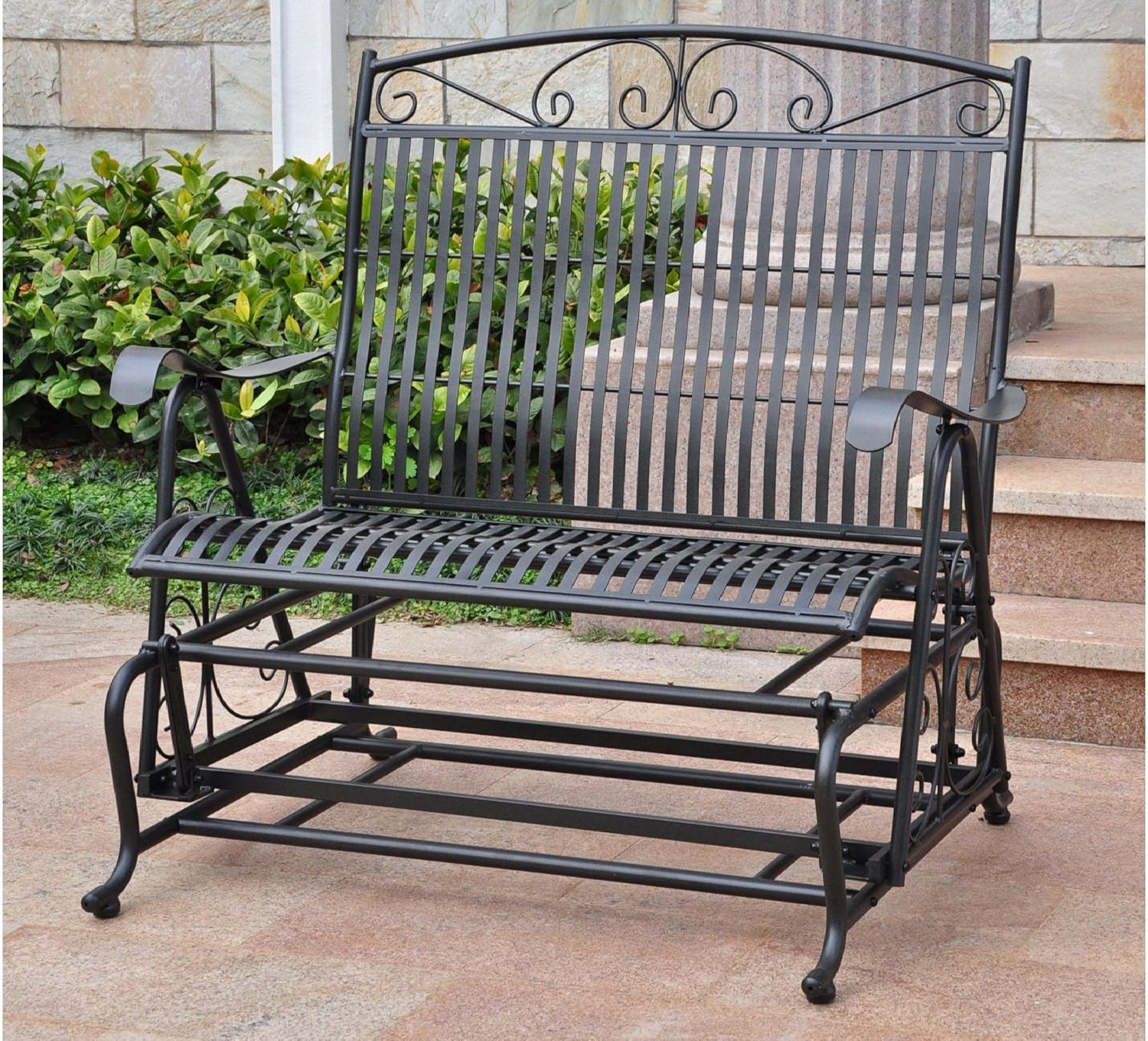 International Caravan Outdoor Double Patio Glider