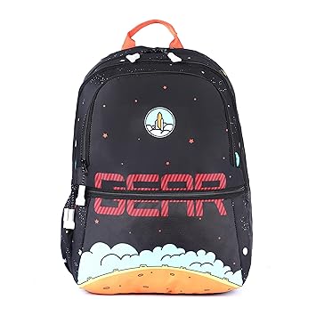 Gear Galaxy Expedition 30L Medium Water Resistant School Bag/Kids Bag/Casual Standard 5 Compartment Backpack/Daypack/College Bag For Boys/Girls/Men/Women (Black)