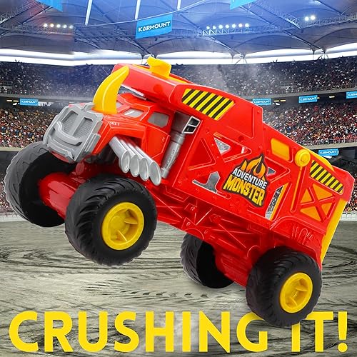 Miniatura 10 de KARMOUNT Monster Trucks Monster Mover Rhino Toy Car Hauler, Monster Carrier con 3 Mini Monster Trucks, Super Ramp Lauch, regalo para niños de 3 años