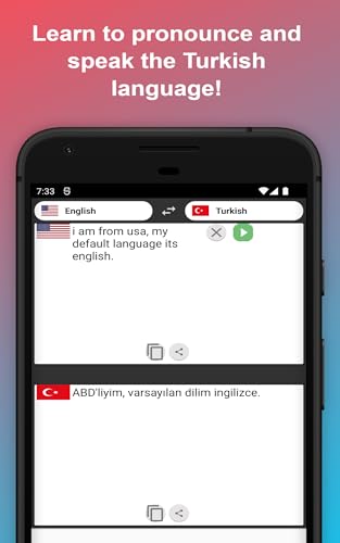 English to Turkish Translator to Translate to for Free on Telephone and Tablet