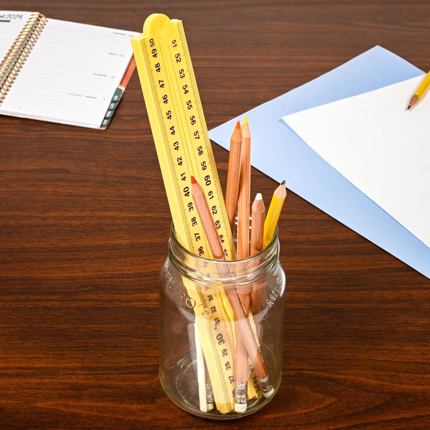 Learning Advantage Folding Meter Stick | Measure in Inches, Centimeters, Millimeters and Meters | Learn Metric and Imperial Measurement Systems