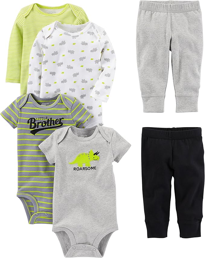 Baby Boys' 6-Piece Bodysuits