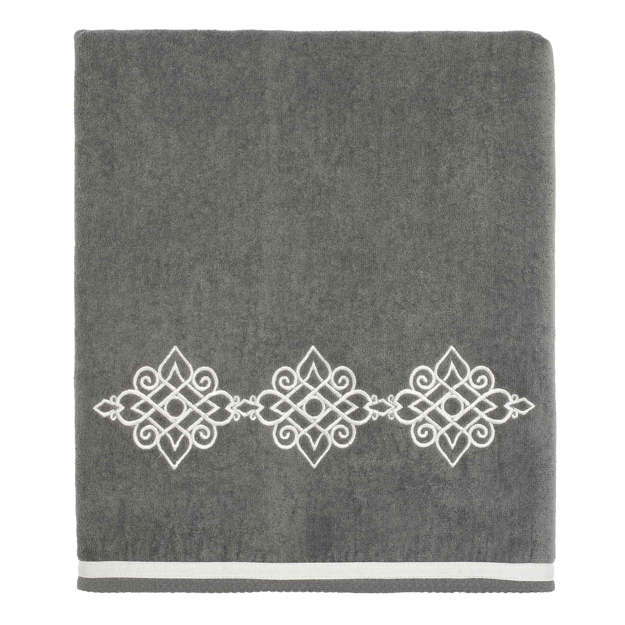 Avanti Linens - Bath Towel Soft Absorbent Cotton Towel Nickel Riverview Collection