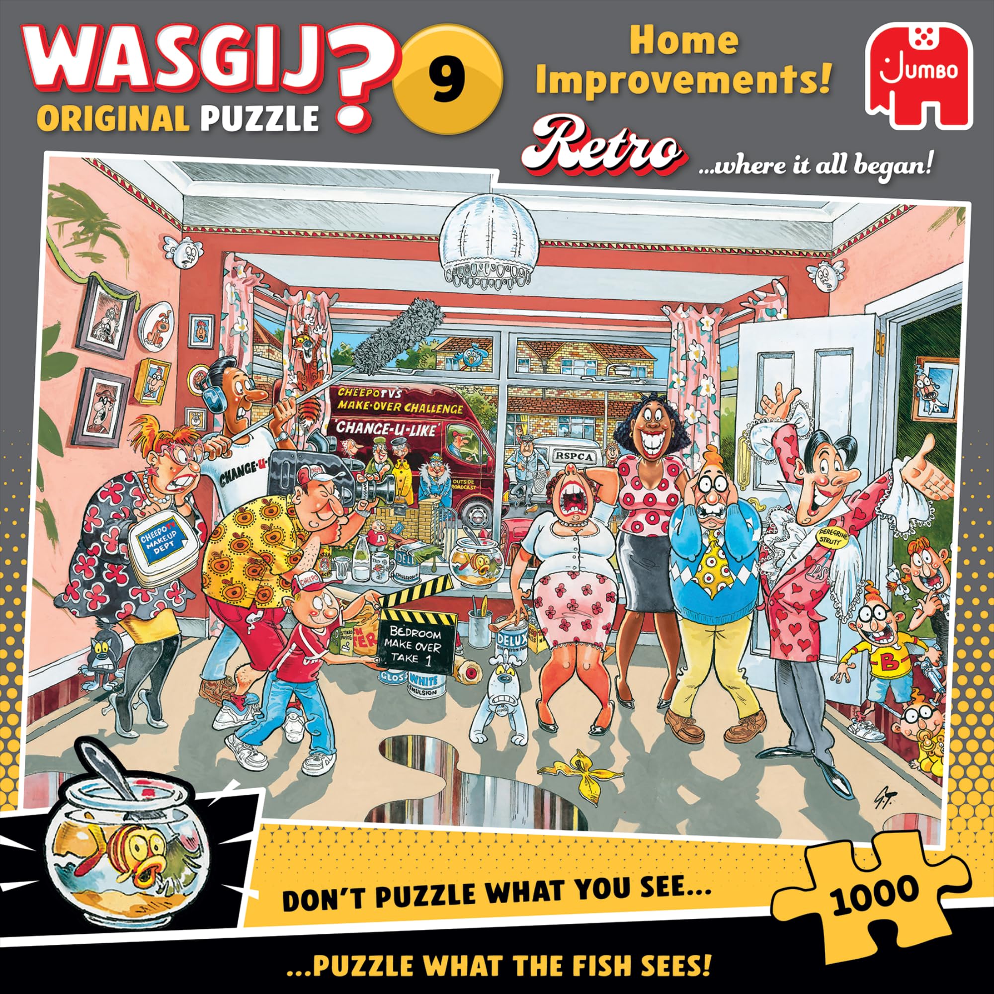 Wasgij Retro Original 9 Home Improvements Unique 1000 Piece Jigsaw SEALED -GT56