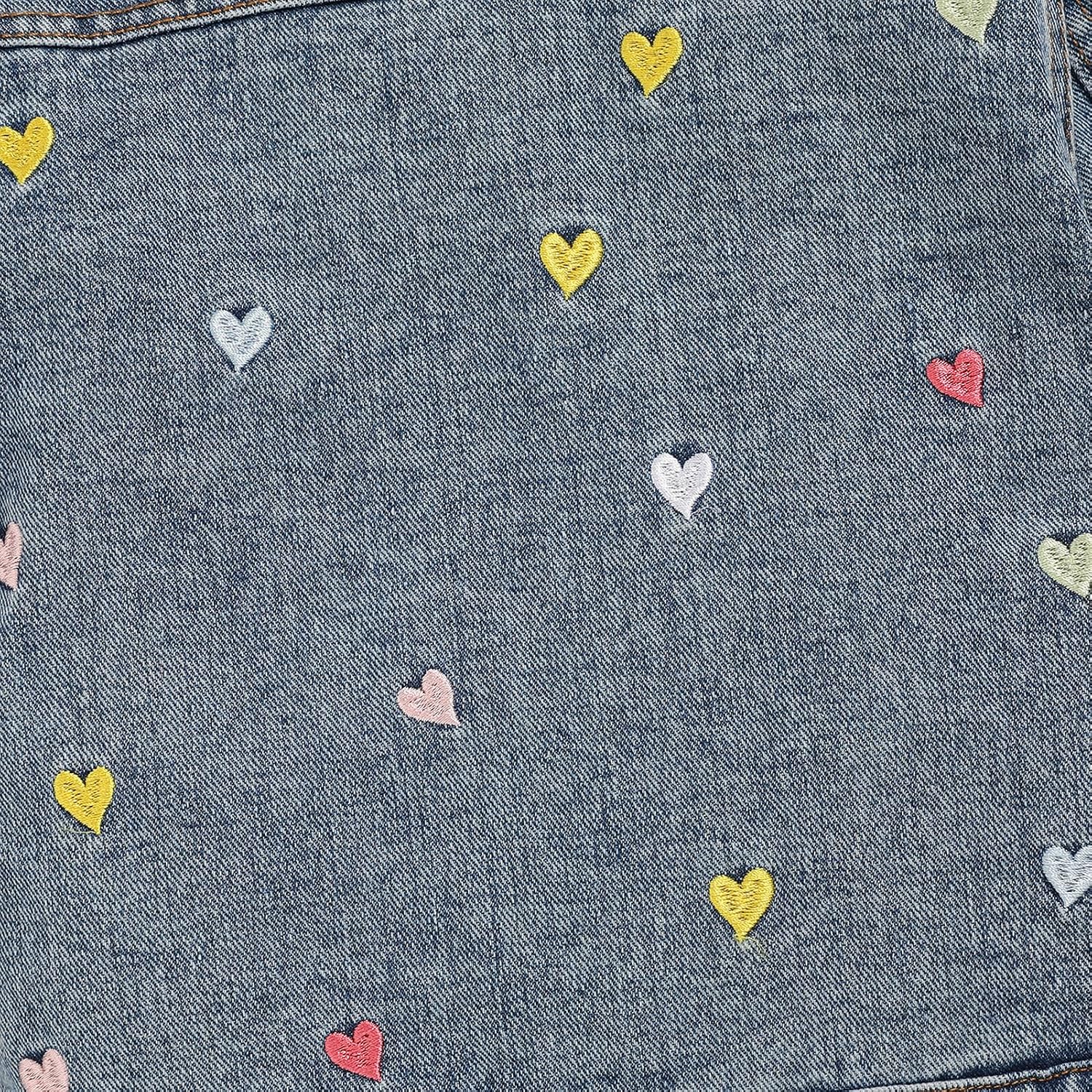 Toddler Girls Denim Jacket Little Kids Button Down Long Sleeve Jean Coat
