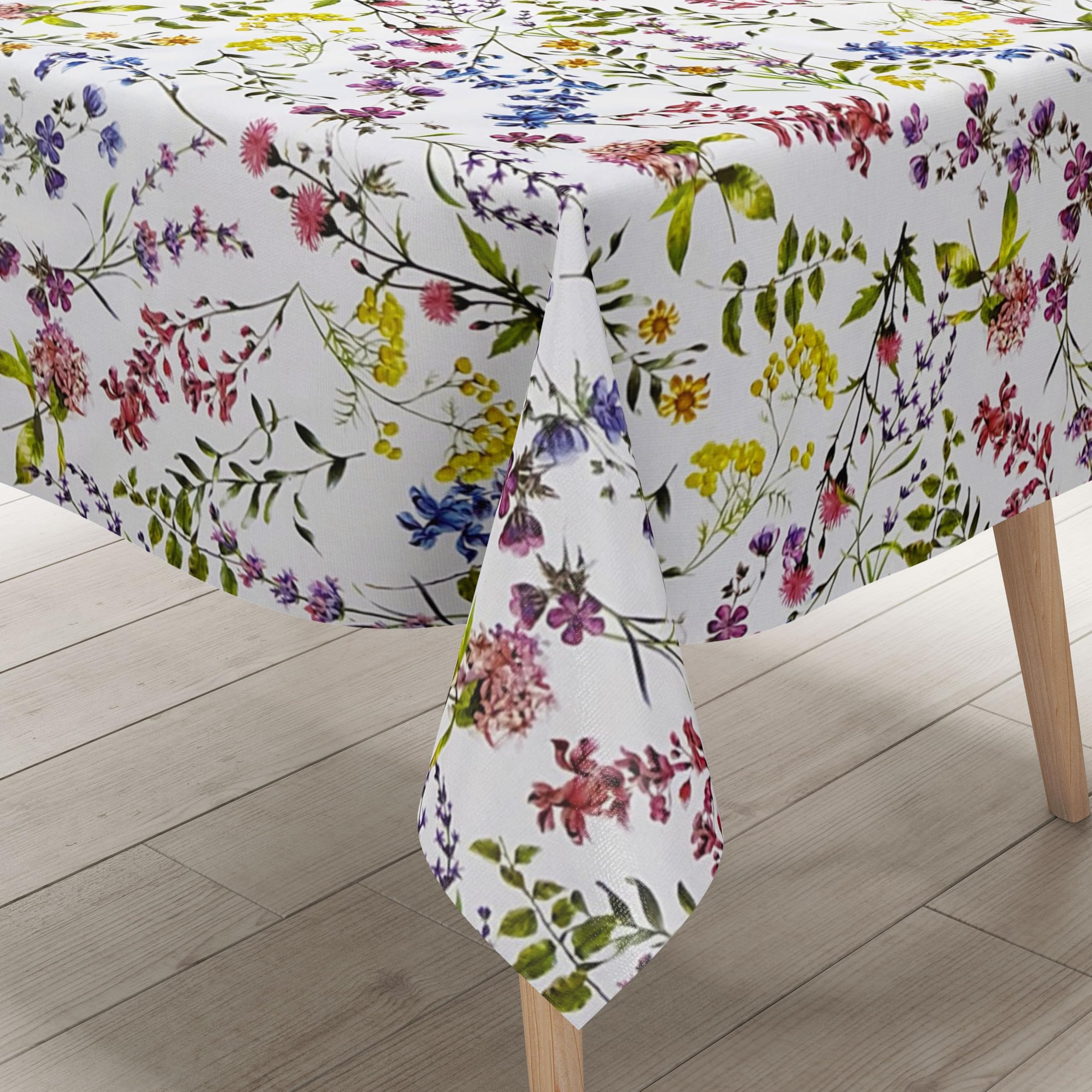 KEVKUS Wachstuch Tischdecke 160 cm Breite Übergröße B4033-01 Blumen und Blüten - Größe und Form frei wählbar + knickfreier Versand + gerollt auf Papphülse