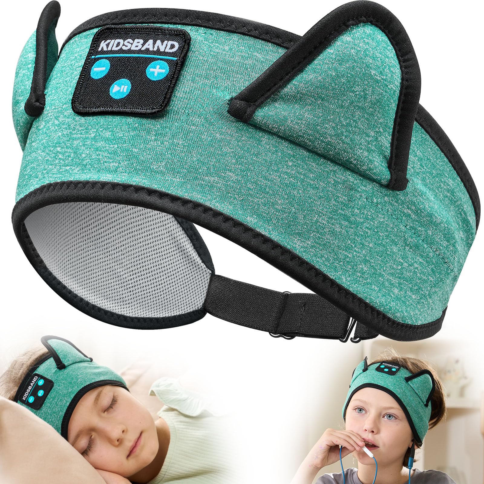 KIDSBAND Kids Headphones for Plane, Wireless Headband Adjustable, Does Not Press The Ears, Convenient for Long-Time Use, Headphones for Boys,Girls,Sleeping,School,Air Travel,Smartphones,Tablet-image-40