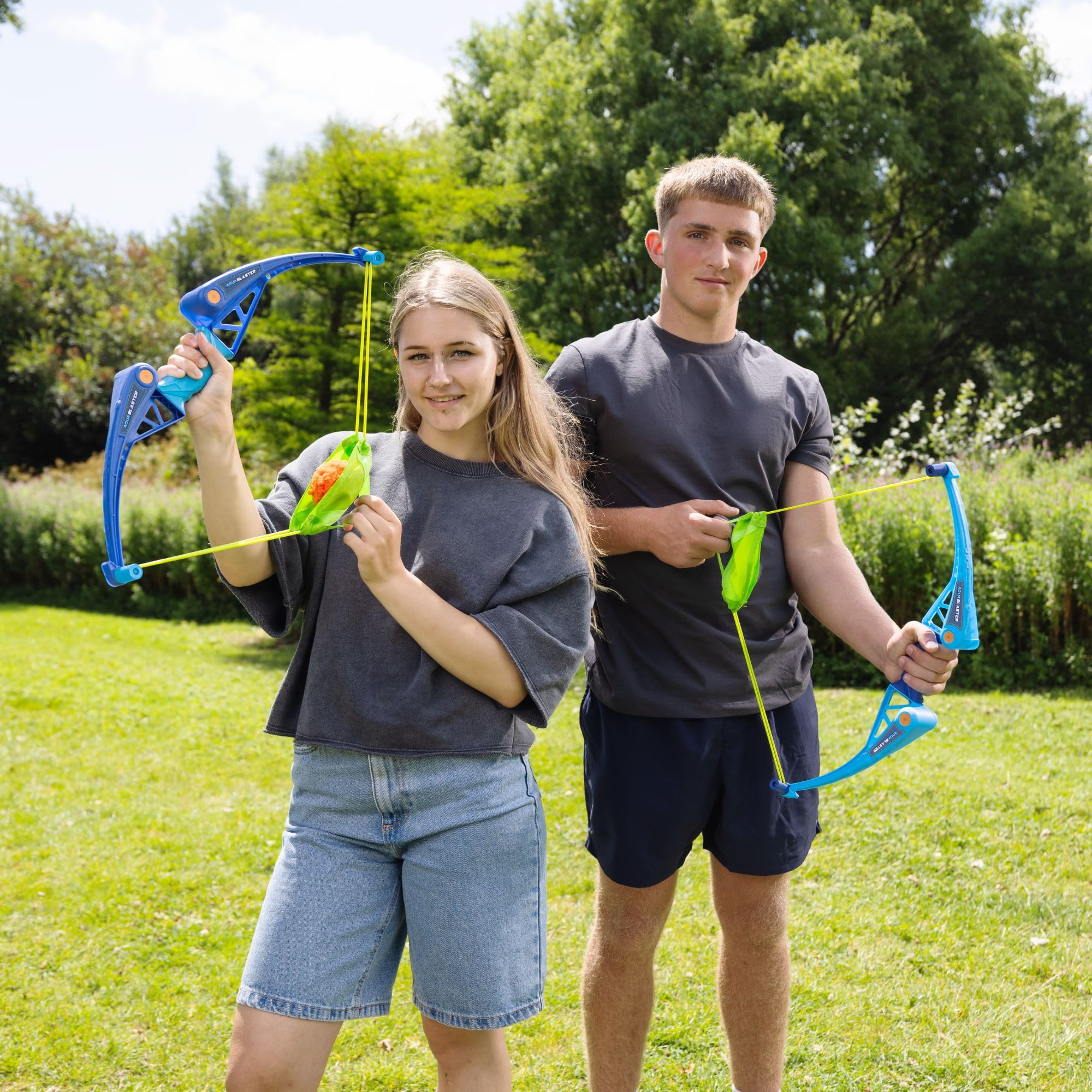 Aqua Blaster dwupak, wyrzutnia łuków, zabawka do walki wodnej z kulkami rozpryskowymi