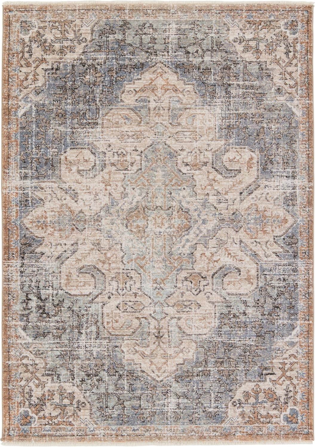 Jaipur Living Medallion Tan/Blue Area Rug (9'X13