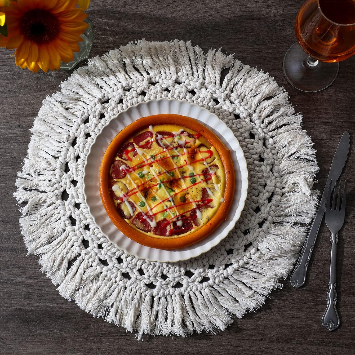Placemats Set Handmade Cotton Woven