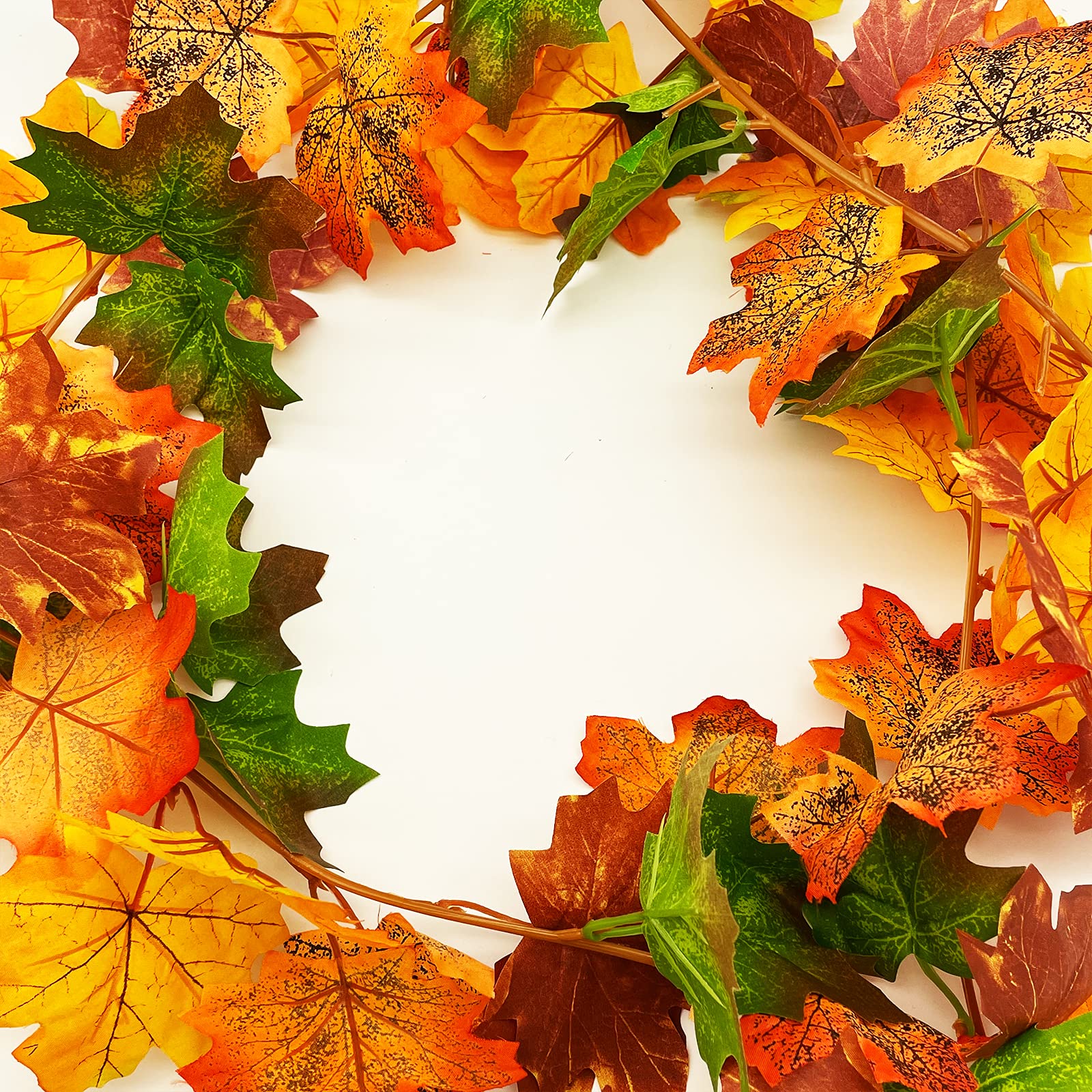 CAIKAILIOR Herbst Girlande Mit Ahornblättern - 175cm Deko Für Drinnen & Draußen