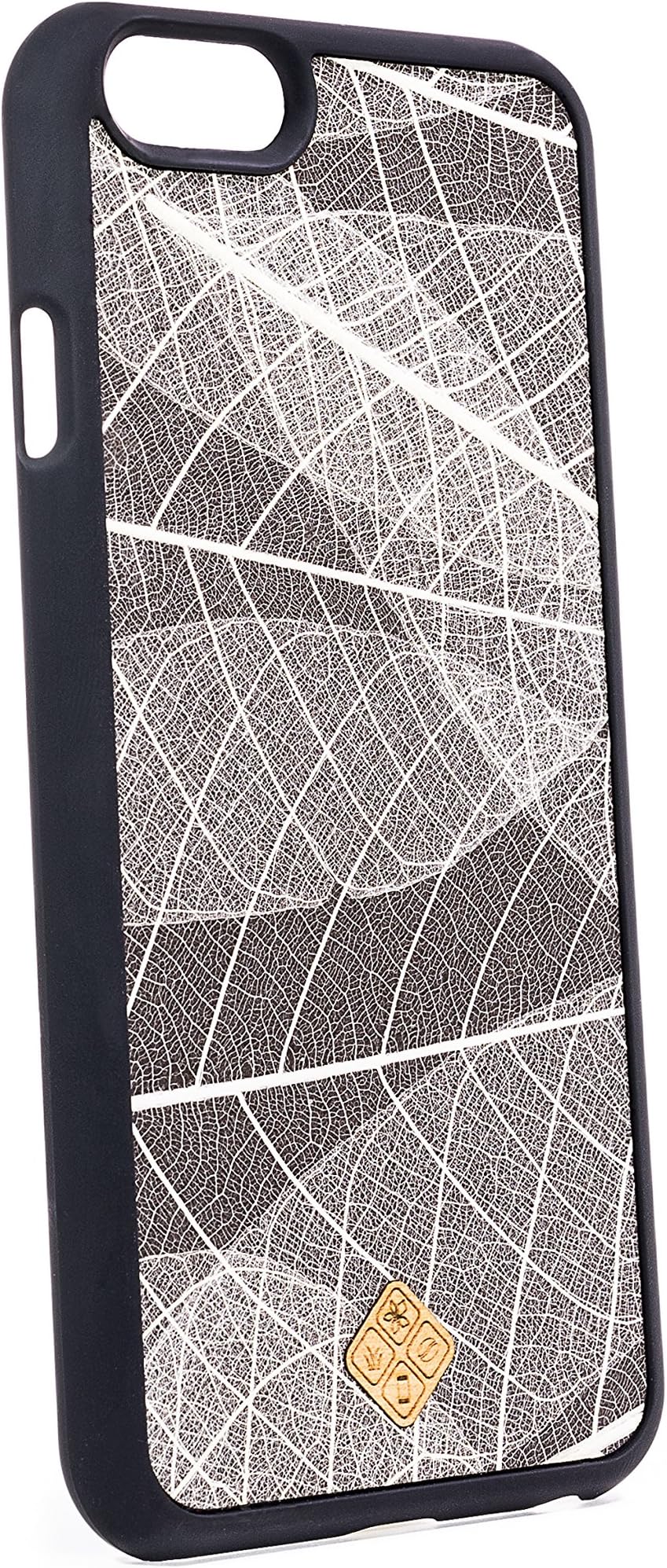 Organika Organic iPhone 7 Case | Natural, Textured Backing & Fresh Scents of Skeleton Leaves | Snap-On Edge-to-Edge TPU Bumper Protection