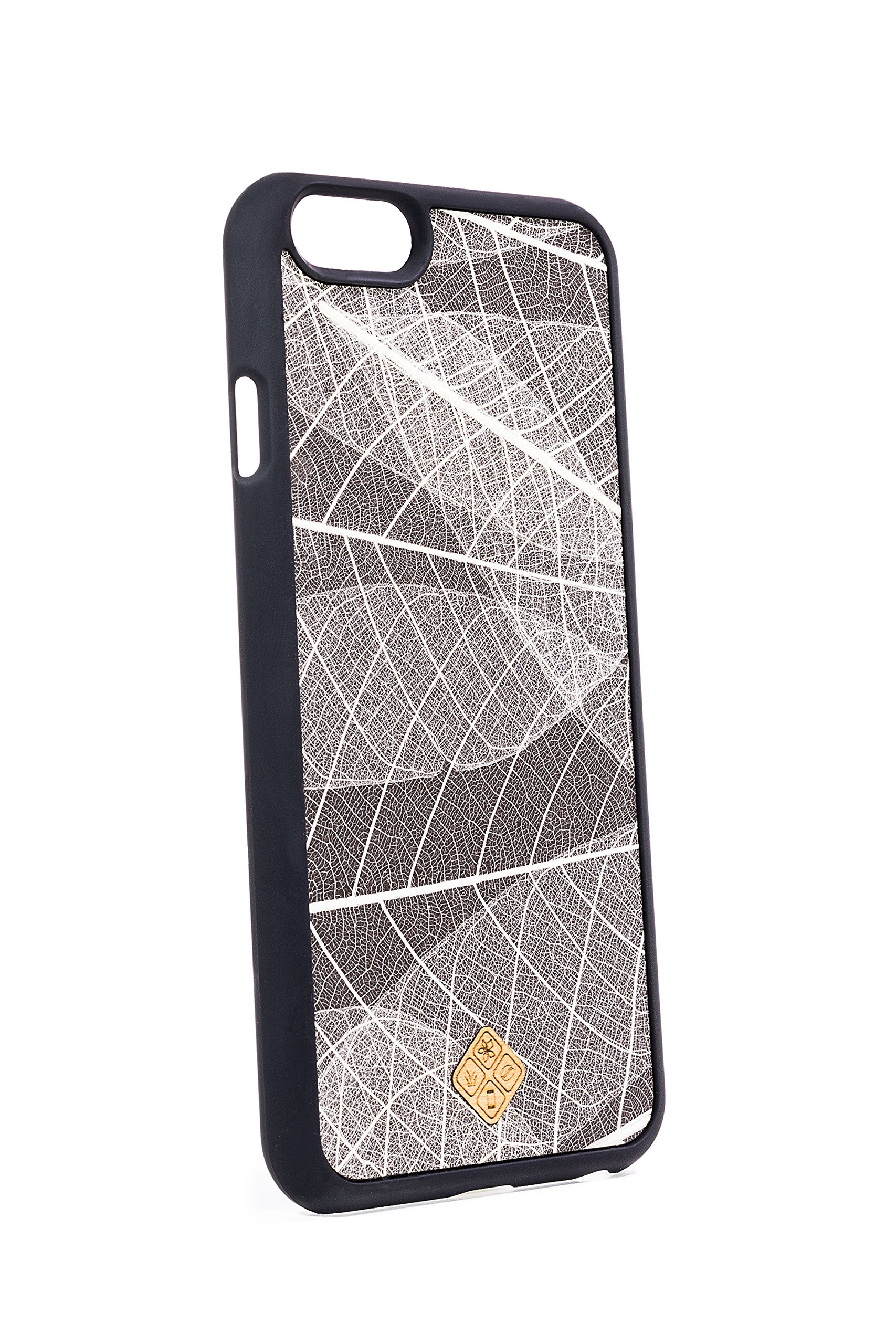 Organika Organic iPhone 7 Case | Natural, Textured Backing & Fresh Scents of Skeleton Leaves | Snap-On Edge-to-Edge TPU Bumper Protection
