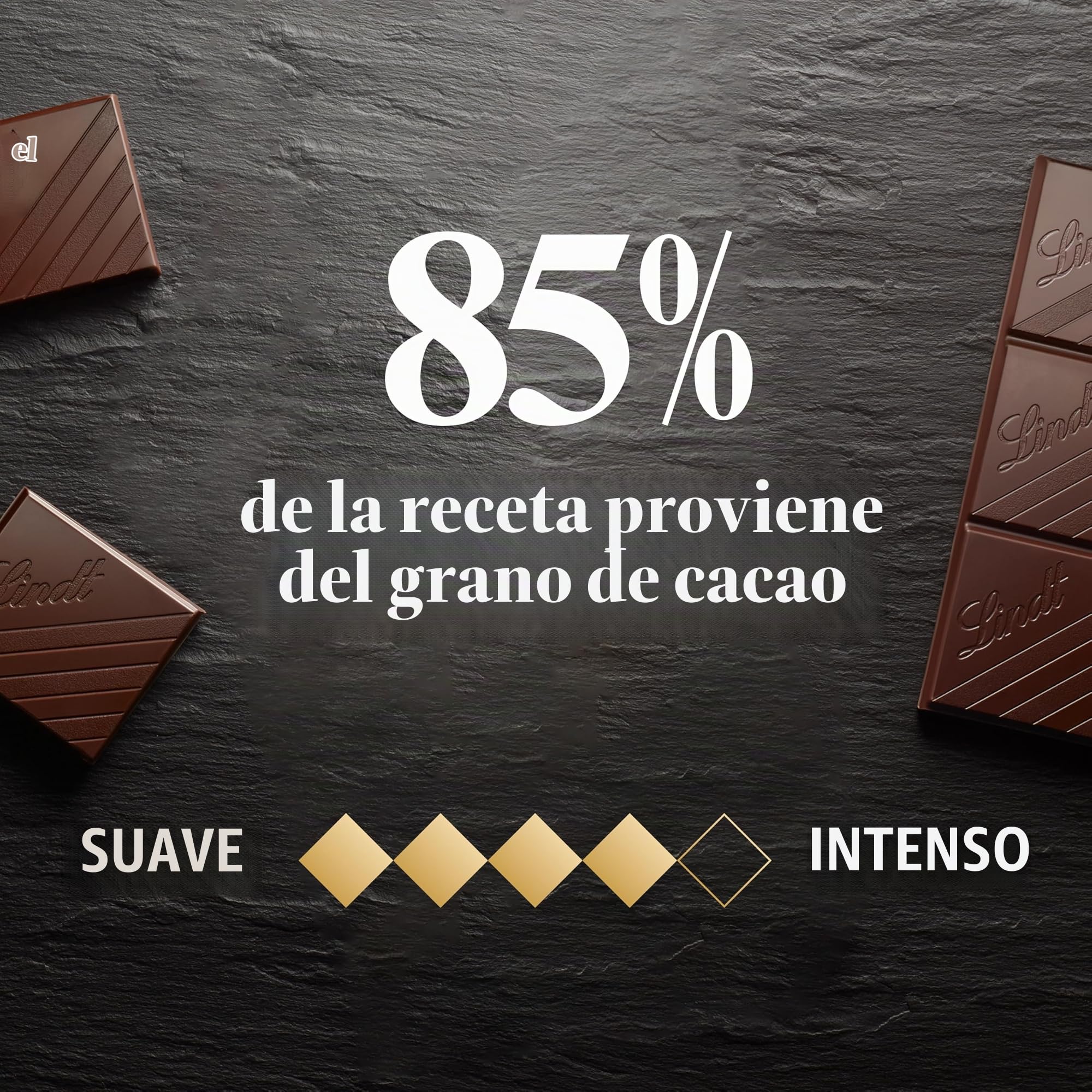Lindt Chocolate Bar - Dark Chocolate - 85 Percent Cocoa - Extra Dark - 3.5 Oz Bars - Case Of 12