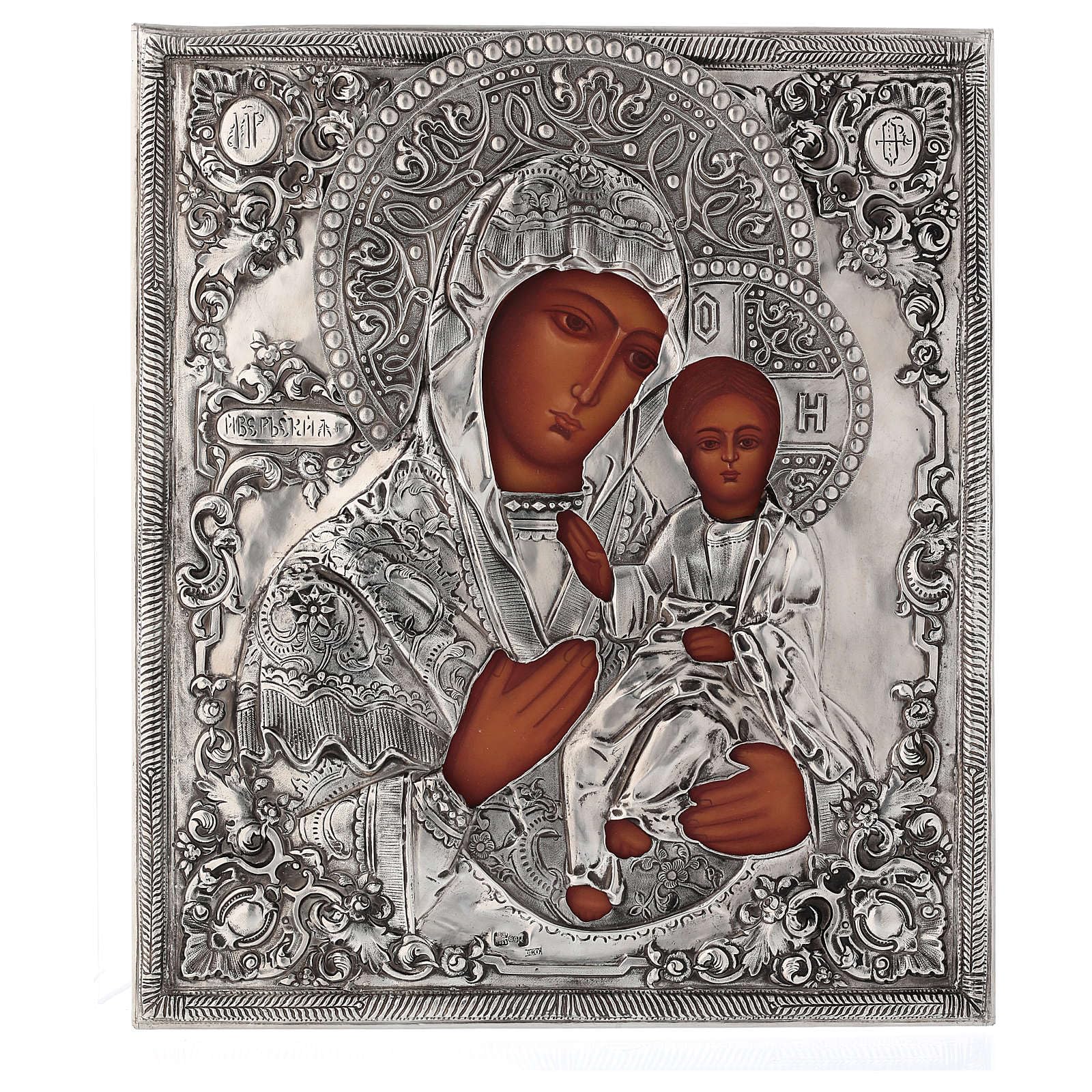 Icon Virgin of Ivron Riza Shiny Poland 30x25cm Painted