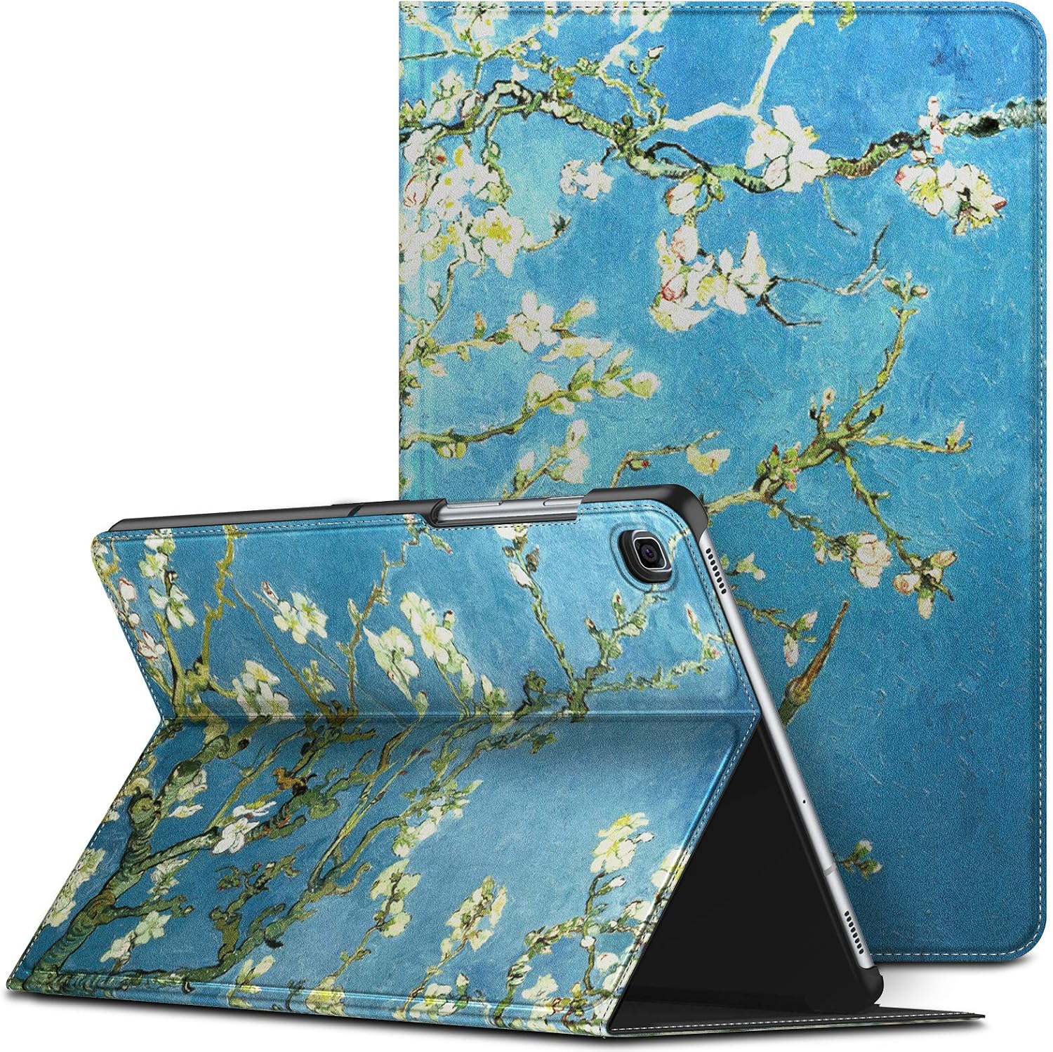 INFILAND Samsung Galaxy Tab S5e 10.5 Case, Multiple Angle Stand Cover Compatible with Samsung Galaxy Tab S5e 10.5 Inch Model SM-T720/SM-T725 2019 Release (Auto Wake/Sleep), Blossom