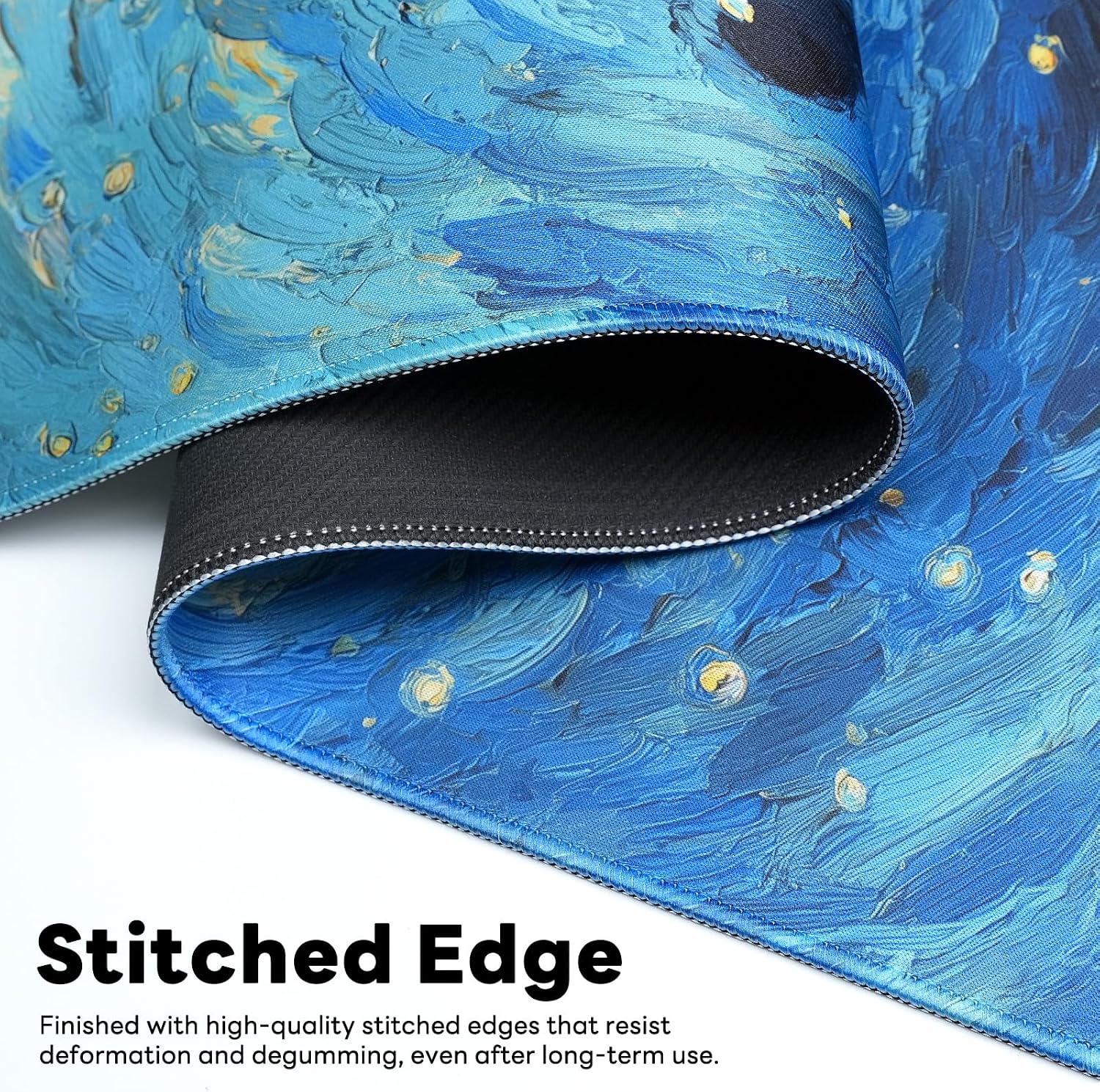 Gaming Mouse Pad, Extended Desk Mat, Stitched Edges, Non-Slip Base
