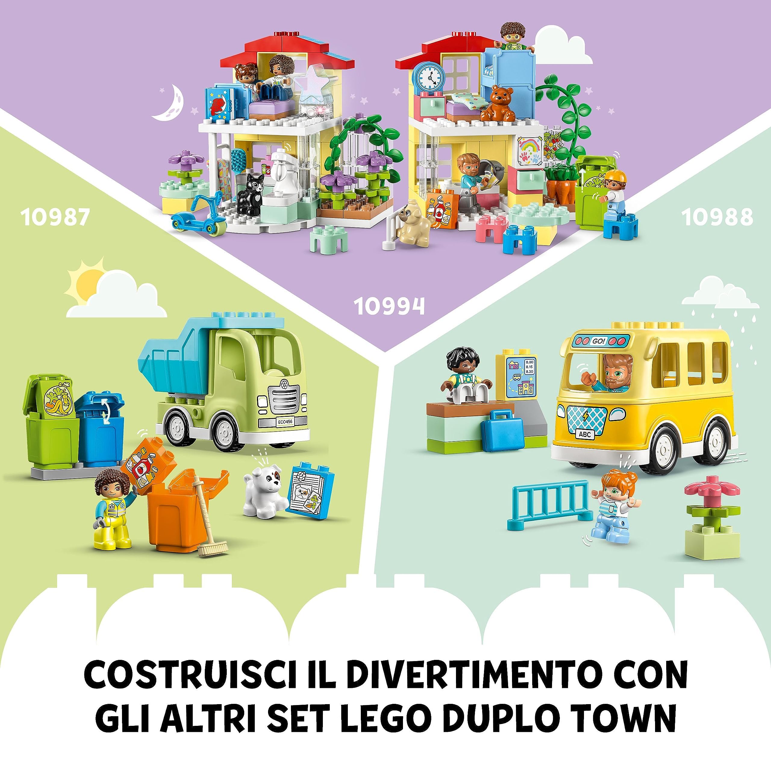 LEGO DUPLO Il Parco Giochi dei Sogni, Giochi per Bambini e Bambine da 2 Anni in su con Balena e Razzo Giocattolo da Costruire per Imparare Lettere, Numeri e Colori con i Mattoncini, Idea Regalo 10991