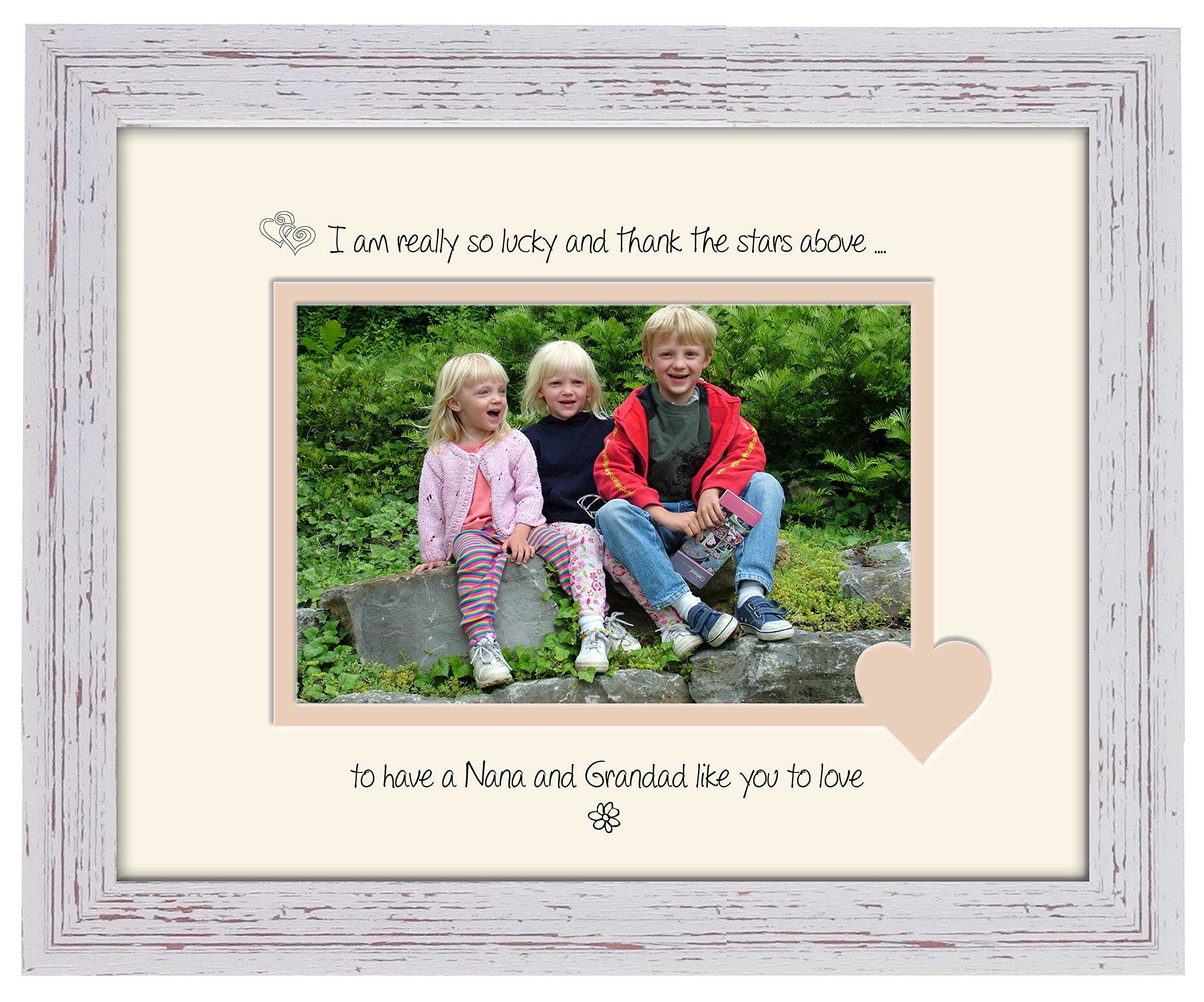 Photos In A Word Shabby Chic Frame Cream Mount Beige Inside Nana And Grandad Photo Frame Thank The Stars Above Double Mounted Quality Gift 811F (Shabby Chic Frame Cream Mount Beige Inside)
