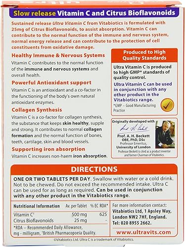 Miniatura 3 de Vitabiotics - Ultra Vitamina C - 60 Tabletas