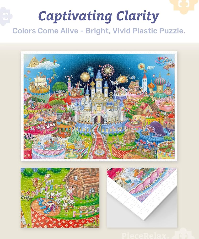 Amazon.com: PieceRelax Plastic Jigsaw Puzzles for Adults 4800