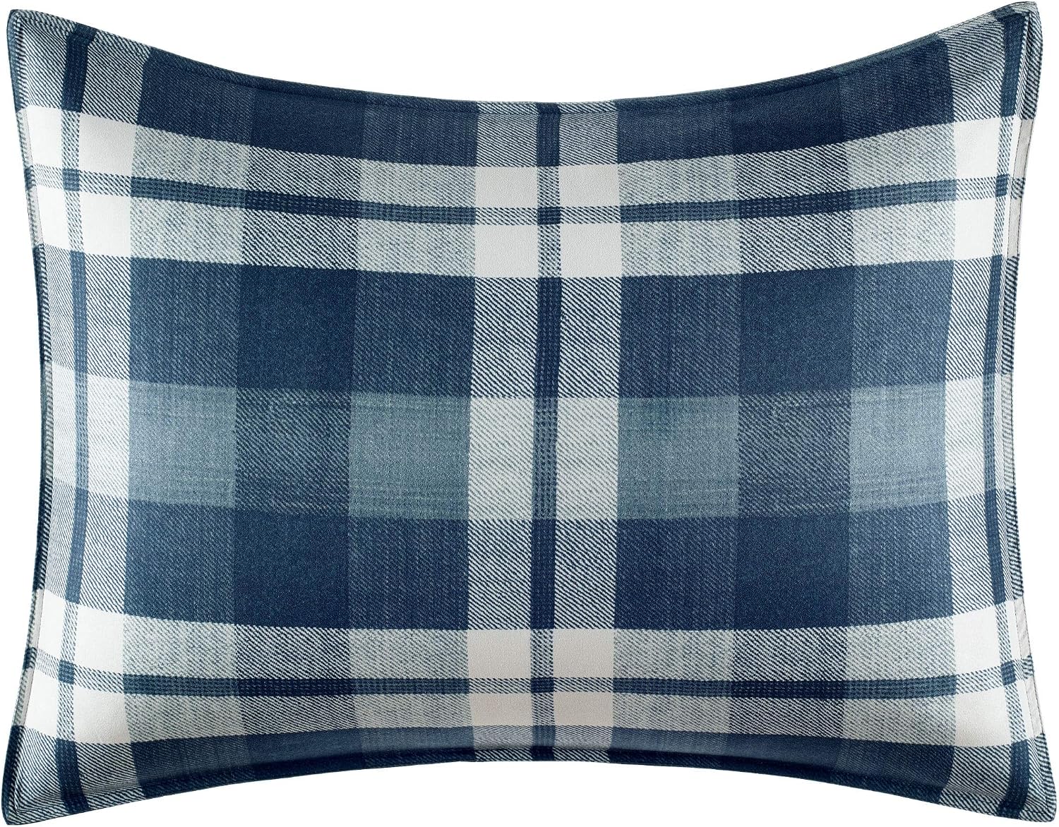 Nautica - King Size Comforter Set, Reversible Bedding with Matching Shams, Stylish Plaid Home Decor (Crossview Navy, King)
